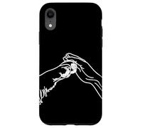 Cane zampa e persone mano alta cinque Custodia per iPhone XR