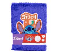 Canenco Stitch - Taccuino in peluche blu A5, materiale scolastico Disney