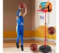 Canestro basket altezza regolabile con tabellone e palla bambini MEDIUM 94938