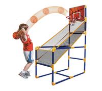 CANESTRO BASKET ARCADE PALLA CANESTRO SALA GIOCHI PALLONE GONFIATORE 140X89X46CM