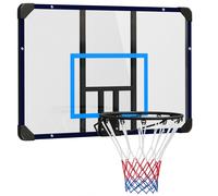 Canestro Basket da Esterno Tabellone Infrangibile da Muro 113x61x73 cm