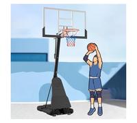 Canestro Basket Esterno Canestro Da Basket Portatile Con 2 Carrucole, Canestro Da Basket Per Esterni E Interni Con Base Robusta In HDPE Per Parco Giochi, Scuola, Installazione Semplice