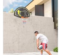 Canestro Basket per Bambini e Adulti da Indoor e Outdoor in Acciaio e PE, 110x90x70 cm, Nero e Giallo