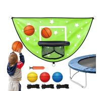 Canestro basket trampolino - Gioco salterello per bambini | Set 4 palloni & pompetta | Cerchio 98x50cm, facile assemblaggio - giochi, esercizio, cortile, giardino, , festa
