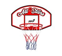 Canestro da Basket 90x60 cm in Metallo Regolamentare All Stars Bianco Rosso