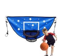 Canestro Da Basket Con Trampolino - Tabellone Per Rete Da Gioco Per Bambini, Accessorio Regolabile Per Sport All'aria Aperta | Durevole Set Di Anelli Per Trampolino Per Allenamenti Di Salto Sicuri, Gi