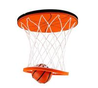 Canestro da basket da appendere al soffitto, mini porta da basket con rete e palla, design a due volte piccolo portatile per camera da letto, ufficio, gioco antistress per adulti