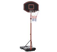 Canestro da Basket da Esterno con Supporto e Altezza Regolabile in Acciaio