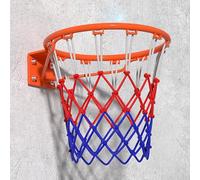 Canestro da basket da parete con bordo in metallo, dimensioni standard, per uso esterno, include accessori per il montaggio a parete per alberi e pilastri circolari