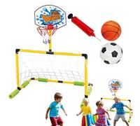 Canestro da Basket per Piscina, Set Canestro da Basket Galleggiante a Bordo Piscina - con Pompa e Calcio per Porta Portatile Impermeabile per Palestra sul Lago Cortile Scuola per Bambini per Ad