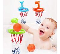 Canestro da basket per vasca da bagno per neonati, supporto da bagno per canestro da basket con ventosa, mini canestro da basket per interni, giocattolo per il bagnetto di neonati e bambini piccoli/3 