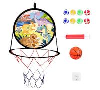 Canestro Da Basket Portatile 2 In 1 - Set Di Anelli Bersaglio Per Tabellone Regolabile, Pannello Per Freccette Con Punteggio Montato A Parete | Di Ripresa Per Interni Ed Esterni, Config