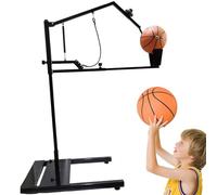 Canestro da basket portatile con altezza regolabile e supporto per braccio, ideale per esercizi di rimbalzo e tiro al chiuso, perfetto per bambini e adolescenti