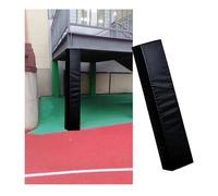 Canestro da basket quadrato da 1,8 m, cuscinetto avvolgente per palo, cuscinetto antiurto per esterni, con chiusura a gancio/anello, barriera di protezione per palazzi, palestra, garage, cantina, nero