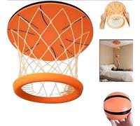 Canestro da basket Swish da parete e soffitto, mini canestro da basket portatile per interni con palla, divertente giocattolo sportivo e antistress per camera da letto, ufficio e giochi all'aperto