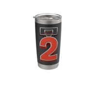 Canestro per il secondo compleanno del giocatore di basket numero 2 Bicchiere termico in acciaio inox doppia parete