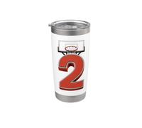 Canestro per il secondo compleanno del giocatore di basket numero 2 Bicchiere termico in acciaio inox doppia parete