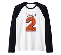 Canestro per Il Secondo Compleanno del Giocatore di Basket Numero 2 Maglia con Maniche Raglan