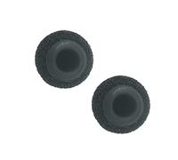 Canfon 2 coperture in schiuma per parabrezza/filtro antipop/protezione antivento con supporto in silicone, compatibili con microfono Rode Smartlav+ Lavalier con diametro di 4-5 mm (nero)