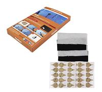 Canfon Undercover con 40 adesivi e 40 dischi in tessuto per nascondere microfoni lavalier e ridurre il rumore del vento, 20 di ciascuno nero/bianco