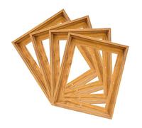 CANFRAVAS Confezione da 4 cornici galleggianti su tela, per stampe artistiche su tela, profondità 1,5-2,3 cm, cornici per dipinti su tela, telaio galleggiante su tela (30,5 x 30,5 cm, marrone noce)