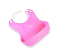 Cangaroo bavaglino Am-Am, silicone, borsa per gli avanzi, chiusura regolabile, colorazione:rosa