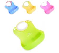 Cangaroo bavaglino Am-Am, silicone, borsa per gli avanzi, chiusura regolabile, colorazione:verde