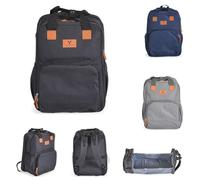 Cangaroo, borsa per passeggino Liana zaino 2 in 1 lettino con cerniera, colori:nera