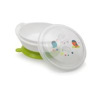 Cangaroo Ciotola bambini TC5009 Ventosa sulla base 30 ml Coperchio antiscivolo, colori:whitely