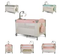 CANGAROO Lettino Culla Neonato da Campeggio, Viaggio, Portatile Pieghevole + Borsa e Fasciatoio colore Pink - Indiana