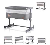 Cangaroo, letto laterale Always Together Swing materasso, regolabile antiscivolo, colori:grigio chiaro