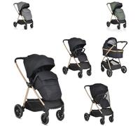 Cangaroo passeggino 2 in 1 Hydra Carrycot Sport Seduta Coprigambe Zanzariera, colorazione:nero
