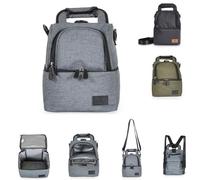 Cangaroo thermo box Auora lunch box thermo bag 2 comparti isolati chiusura a zip, colorazione:grigio
