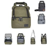 Cangaroo thermo box Auora lunch box thermo bag 2 comparti isolati chiusura a zip, colorazione:verde