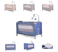 Cangaroo Travel Cot Once upon a time Playpen Due livelli materasso fasciatoio, colori:blu