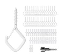 CANGCANG 30Pezzi Ganci a Vite, Ganci Da Soffitto,Occhielli a Vite,Ganci per luci di natale esterno,Gancio Lampadario,Ganci a Vite Senza Fine,Gancio Muro,Viti Con Occhielli a Vite