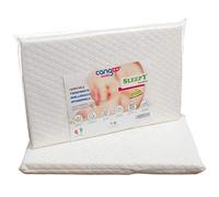 CANGOO CARE Cuscino in Tessuto di Bambù Naturale, Effetto Memory, Per Culla, Lettino, Sfoderabile, Antisoffoco, Traspirante, Anallergico, 50x32x4cm, Made In Italy