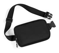 Cangurera para Hombre Mujer Riñonera Bolsa Crossbody Con Correa Ajustable Bolsa de Cintura Ligera y Resistente al Agua para Entrenamiento Correr Senderismo y Viajar(Negro)