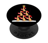 Canguri di Natale con cappello elfo sulla neve Natale australiano PopSockets PopGrip Adesivo