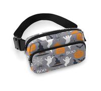 Cangurieri donna uomo crociate piccole borse incrociate zucca halloween donna uomo marsupio allenamento corsa viaggio cinghia regolabile