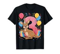 Canguro 3 ° compleanno ragazzo ragazza 3 anni terzo canguro Maglietta