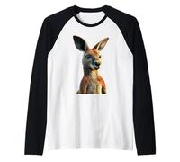 Canguro Australia Amore Outback Selvaggio Dolce Canguro Maglia con Maniche Raglan