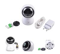 Canguro baby monitor Teya rotazione a 360° Wi-Fi/Lan visore a infrarossi LED, colorazione:bianco