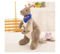 Canguro con peluche per bambini, ideale per bambini, area giochi per bambini, decorazione per la cameretta dei bambini, 35 cm, colore grigio chiaro