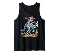 Canguro Cowboy Scheletro Australiano Halloween Canotta