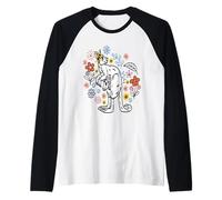 Canguro floreale divertente divertente australian Animals Maglia con Maniche Raglan