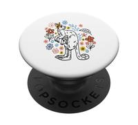 Canguro floreale divertente divertente australian Animals PopSockets PopGrip Adesivo