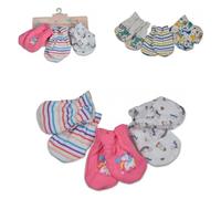 Canguro guantini neonati Kay set di 3, 100% cotone guantini per la prima volta, colorazione:rosa
