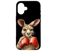 Canguro incisivo con guanti per una battaglia divertente Custodia per iPhone 16