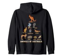 Canguro Koala Wombat Animali dell'Australia Day Australiano Felpa con Cappuccio